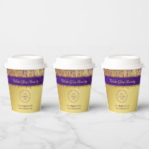 Holografisch handtekeningscript Modern Gold Glitte