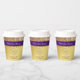 Holografisch handtekeningscript Modern Gold Glitte Papieren Bekers