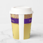 Holografisch handtekeningscript Modern Gold Glitte Papieren Bekers (Links)