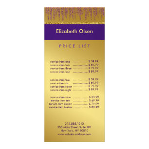 Holografisch handtekeningscript Modern Gold Glitte Reclamekaart