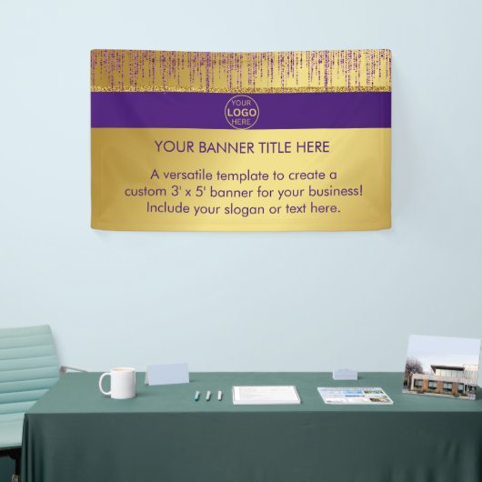 Holografisch handtekeningscript Modern Gold Glitte Spandoek (Beurs)