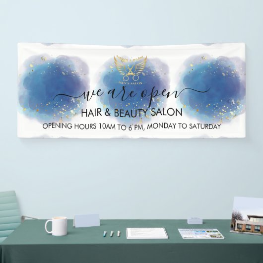 Holografisch handtekeningsschrift Modern Glam Glit Spandoek (Beurs)