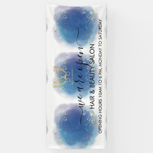 Holografisch handtekeningsschrift Modern Glam Glit Spandoek (Verticaal)