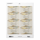 Holografisch handtekeningsscript moderne glamour v etiket (Full Sheet)