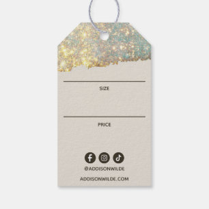 Holografisch handtekeningsscript moderne prijs han cadeaulabel