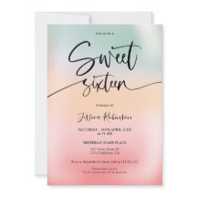 Holografisch ijs ombre girly roze Sweet 16