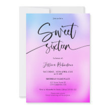 Holografisch ijsje paarse girly roze Sweet 16