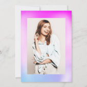 Holografisch ijsje paarse girly roze Sweet 16 Kaart (Achterkant)