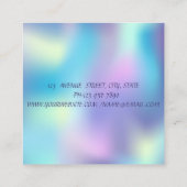 Holografisch instagram Sociale media Vierkante Visitekaartje (Achterkant)