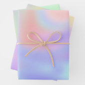 Holografisch Iridescent kleurig pastel Inpakpapier Vel (In situ)