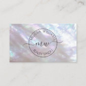 Holografisch Iridescent Logo Schrift Calligrafie Visitekaartje (Voorkant)