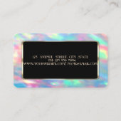 Holografisch Iridescent Opaal Lijst Visitekaartje (Achterkant)