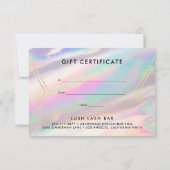 Holografisch Iridescent Opal Gem | Cadeaubon (Achterkant)