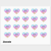 Holografisch Iridescent Opal Gemstone | Dank u wel Hart Sticker (Vel)