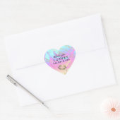 Holografisch Iridescent Opal Gemstone | Dank u wel Hart Sticker (Envelop)