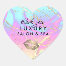 Holografisch Iridescent Opal Gemstone | Dank u wel Hart Sticker