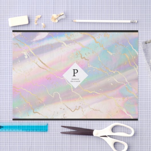 Holografisch Iridescent Opal Gemstone | LOGO Tissuepapier (Craft)