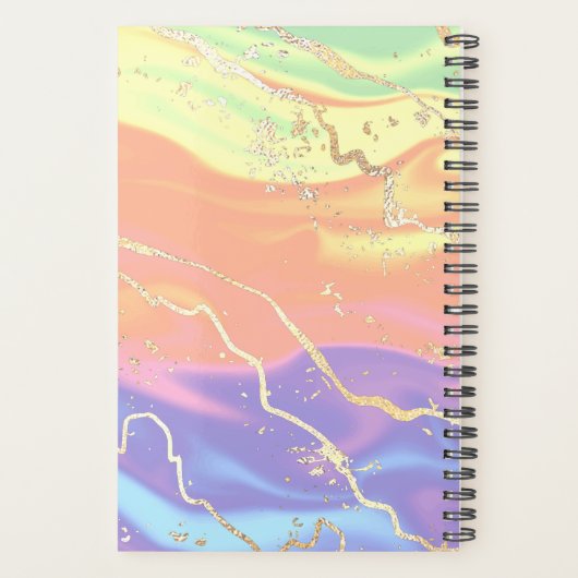 Holografisch Iridescent Opal Gemstone | Monogram Planner (Achterkant)
