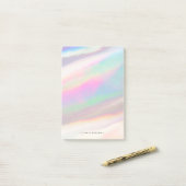 Holografisch Iridescent Opal Gemstone Persoonlijk Post-it® Notes (Op bureau)