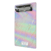 Holografisch Iridescent Opal | Gepersonaliseerd Mini Klembord (Angled2)