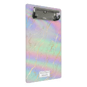 Holografisch Iridescent Opal | Gepersonaliseerd Mini Klembord (Schuin)