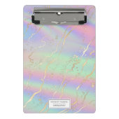 Holografisch Iridescent Opal | Gepersonaliseerd Mini Klembord (Voorkant)