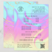 Holografisch Iridescent Opal | Prijsbrochure (Voorkant / Achterkant)