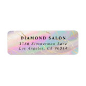 Holografisch Iridescent Opal Return Address Label (Voorkant)