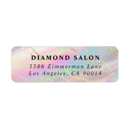Holografisch Iridescent Opal Return Address Label