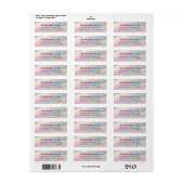 Holografisch Iridescent Opal Return Address Label (Full Sheet)