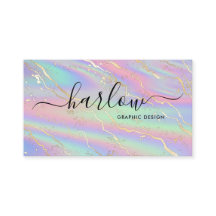 Holografisch Iridescent Opal Stone Gold Marble