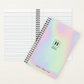 Holografisch iriserend lichtgevend klassiek monogr notitieboek (Binnen)