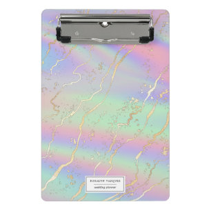 Holografisch Iriserend Opal Gepersonaliseerd Mini Klembord