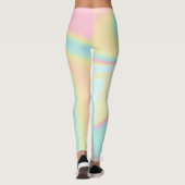 Holografisch iriserende pasteelregenboog leggings (Achterkant)