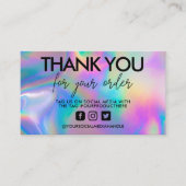Holografisch kalligrafie Dank u Visitekaartje (Voorkant)