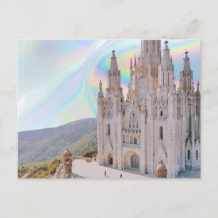 Holografisch kathedraal briefkaart