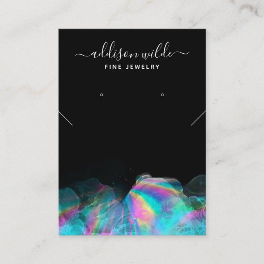 Holografisch Ketting met alcoholinkt Visitekaartje (Voorkant)