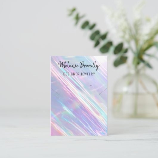 Holografisch Ketting Oorbel Sieraden Display Visitekaartje (Staand voorkant)