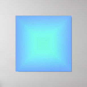Holografisch Klein diamantblauw tot aquamarinegroe Canvas Afdruk