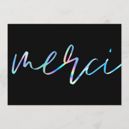 Holografisch kleurig Merci Custom Hartelijk dank Kaart