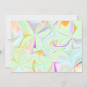 Holografisch kleurig typografie Sla de datum op Kaart (Achterkant)