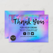 Holografisch kleurige druppel Hartelijk dank voor (Voorkant / Achterkant)