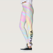 Holografisch kleurige regenboog op maat leggings (Links)