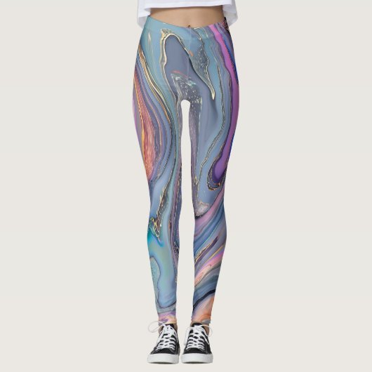 Holografisch Kleurrijk Leggings (Voorkant)