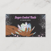  holografisch kristal Glitter-nagels Visitekaartje (Voorkant)