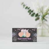 holografisch kristal Glitter-nagels Visitekaartje (Staand voorkant)