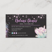 holografisch kristal Glitter-nagels Visitekaartje (Achterkant)