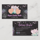 holografisch kristal Glitter-nagels Visitekaartje (Voorkant / Achterkant)