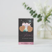 holografisch kristal Glitter-nagels Visitekaartje (Staand voorkant)