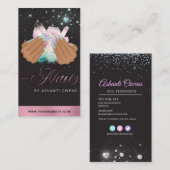 holografisch kristal Glitter-nagels Visitekaartje (Voorkant / Achterkant)